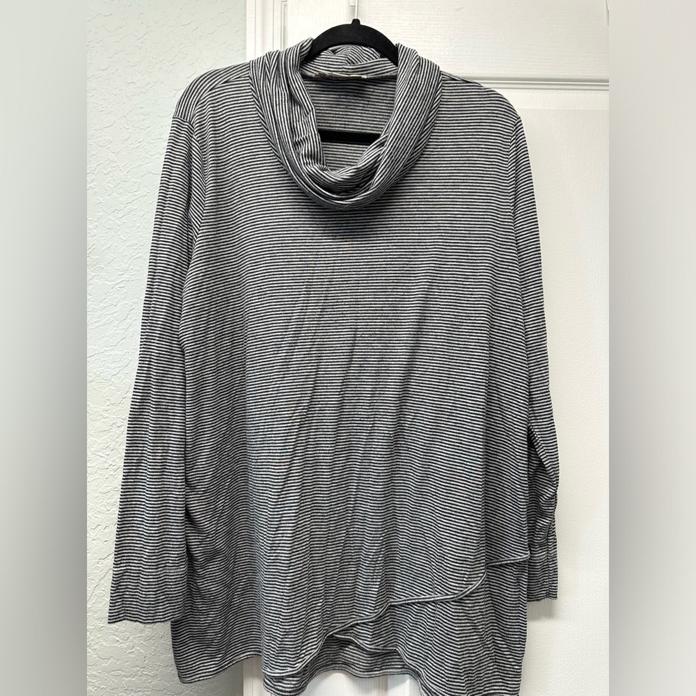 Loft Funnel-neck Tulip Hem Tunic